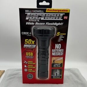 Bell + Howell Tac-Light Max Ultra High Powered Wide Beam Rechargeable Flashlight